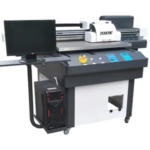 Variabel tetesan 9060 Flatbed Uv Printer Format besar Uv Led Printer untuk bola Golf