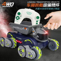 RC Robot Dog Toy 2 In 1 Transport autos pielzeug mit Lichts pray Fernbedienung spielzeug Smart Dog Rc Robot Car