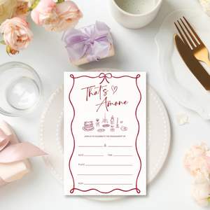 Invitaciones de Compromiso That's Amore con Sobres, Juego de Invitaciones Listo para Boda, Tarjetas para Despedida de Soltera - Product Image 2