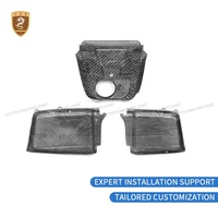 Kit Interior Mesin Serat Karbon Kering untuk Audi R8 2016-2018 Pelat Insulasi Panas Panel Samping Tutup Oli V10 Penutup Intake