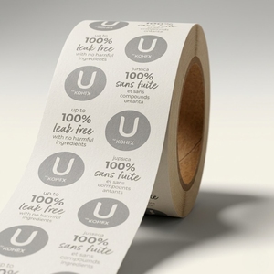 Rollo de Papel Siliconado Impreso por una Cara, Papel Antiadherente Personalizado para Etiquetas, Pegatinas y Uso Industrial - Product Image 1