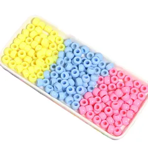 200/pack acrylic color large hole beads barrel diy spacer clothing accessories bracelet jewelry wholesale