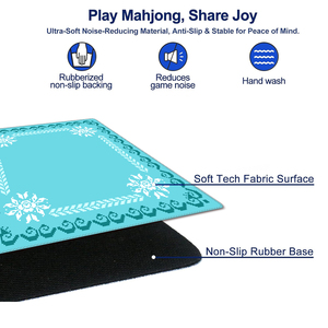 Tapis de <span class=keywords><strong>Mahjong</strong></span> antidérapant, réduction du bruit, pliable, 32,5 pouces, tapis de jeu portable pour poker/cartes/jeux de société - Product Image 5