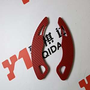 Cubierta de Extensión para Palanca de Cambios de Volante YIQIDA, Decoración de Fibra de Carbono para VW Golf 7/Lamando GTS/<span class=keywords><strong>POLO</strong></span> GTI, Rojo Brillante - Product Image 6