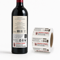 Etiqueta Personalizada de Advertencia de Embarazo para Bebidas Alcohólicas de Australia y Nueva Zelanda FSANZ, 10c, Reembolso, Logotipo, Cumplimiento de Normativas de Alcohol