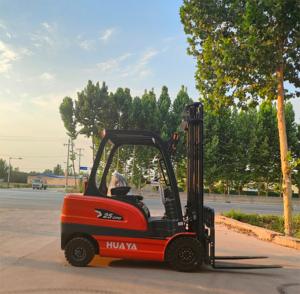 Factory HUAYA 48V mini carretilla elevadora eléctrica 2 toneladas 2,5 toneladas Altura de elevación 3M-6m mini carretilla elevadora con batería con motor de CA/MSDS - Product Image 1