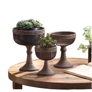 Vintage Style Iron Art Deco Floor Flower <b>Vase</b> High Quality Home Decoration Latest Top Selling Direct Factory Supply - Product Image 1