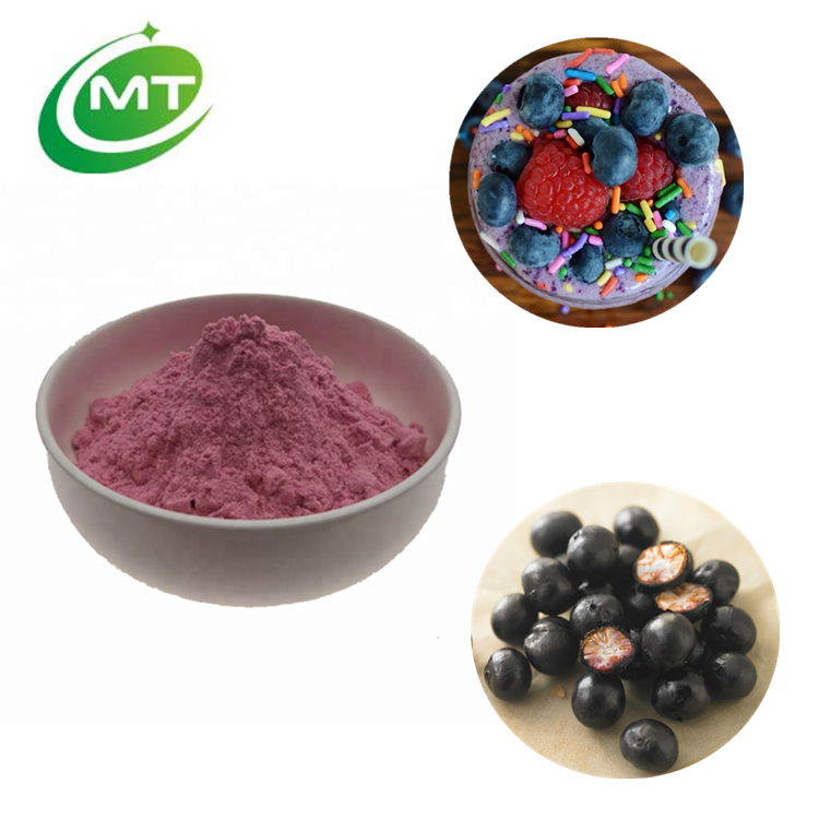 Bubuk Ekstrak Acai Berry Organik Alami Yang Larut Dalam Air Murni Bubuk Buah Euterpe Oleracea untuk Minuman dan Smoothie