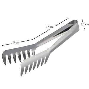 Stainless Steel Spaghetti <b>Tongs</b> 24cm Pasta Salad <b>Serving</b> Kitchen Tool for Buffets - Product Image 3