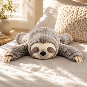 <span class=keywords><strong>Peluche</strong></span> paresseuse lestée avec thérapie par pression profonde, animal en <span class=keywords><strong>peluche</strong></span> doux pour soulager l'anxiété et soutien sensoriel thérapeutique - Product Image 1