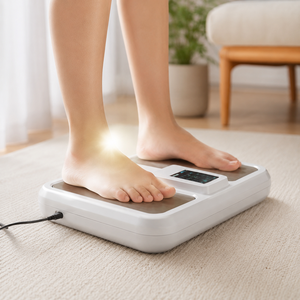 Tapis de massage des pieds chauffant électrique avec panneau en acier inoxydable et base en plastique ABS durable - Product Image 4