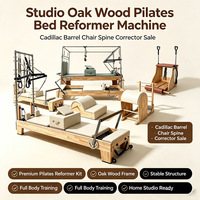 Lit de Pilates en bois de chêne, Reformer, Cadillac, Chaise, Correcteur de colonne vertébrale, Kit Reformer Pilates Premium en promotion