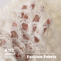 Tissu en maille brodé 3D à motif vague festonnée, dentelle de tulle texturée transparente et douce pour robes, décors de photographie et décoration