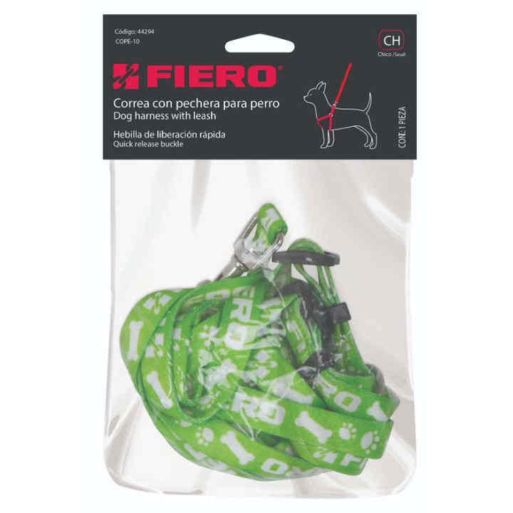 Fiero COPE-15 Pet Harness 1.5 cm Wide Dog Leash with Comfortable Chest Strap