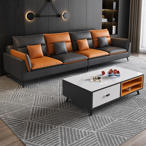 Divano Modulare di Lusso Italiano Imbottito in Due Colori con Chaise Longue a Prezzo di Rivenditore - Product Image 4