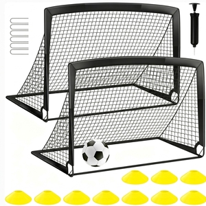 Buts <span class=keywords><strong>de</strong></span> <span class=keywords><strong>football</strong></span> pliables rapides et durables <span class=keywords><strong>de</strong></span> haute qualité, lot <span class=keywords><strong>de</strong></span> 2, filets <span class=keywords><strong>de</strong></span> <span class=keywords><strong>football</strong></span> portables pour jardin, parc et jeux en intérieur - Product Image 1