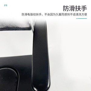 <b>Folding</b> Toilet Chair Height Adjustable With High Backrest For Elderly And Pregnant Women Carbon Steel Construction - Product Image 4