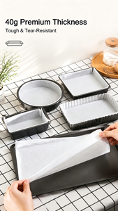 <span class=keywords><strong>Papel</strong></span> de Hornear de 40g - Hojas de <span class=keywords><strong>Papel</strong></span> de Hornear de Silicona Antiadherentes para Horno y Freidora de Aire, Resistentes al Aceite y al Agua - Product Image 2