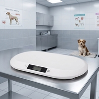 Balance numérique pour animaux domestiques, grande plateforme ronde, balance électronique précise pour chaton, chiot, petit animal, bébé