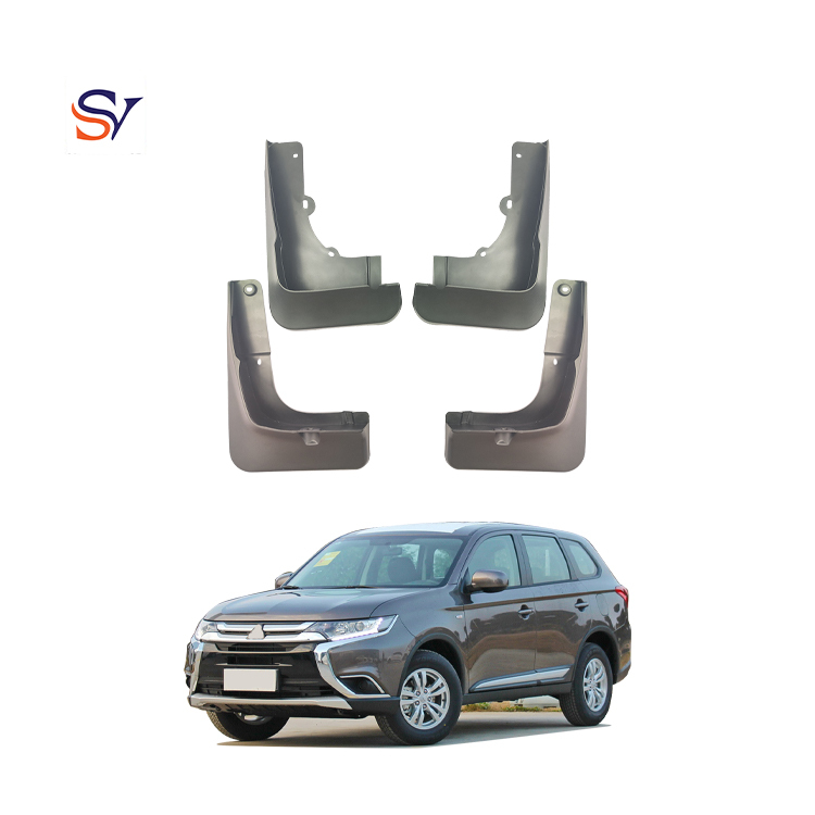 Bavettes ELNas Pour Mitsubishi Pajero 2004-2021 - Lot De 4 (2 Avant + 2 Arrière) - Anti-Éclaboussures