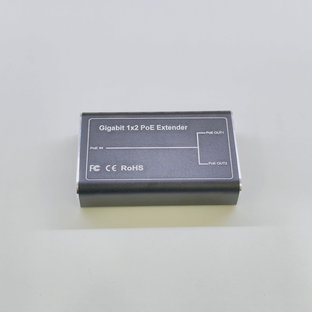 Manufacturer Price Gigabit 1 2 PoE Repeater Metal Shell 10/100/1000Mbps 1x2 PoE Extender Full-Duplex/Half-Duplex