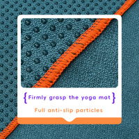 Serviette de yoga antidérapante OEM/ODM 180x60cm, microfibre avec motifs de poignées en silicone personnalisés