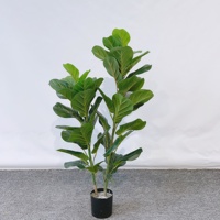 Kunstfigenbaum aus Kunststoff, Künstlicher Geigenblatt-Feigenbaum, Bonsai-Pflanze für Heimdekoration