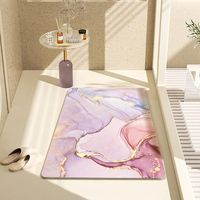 Grande baignoire en diatomite absorbante imperméable à l'eau de qualité supérieure à séchage rapide Tapis de séchage antidérapant pour sol de cuisine et de salle de bain