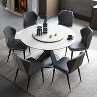 Modernes Marmor-Esstisch-Set mit 8 Stühlen – Esstisch und Stühle für das Esszimmer