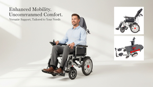 Silla de ruedas eléctrica plegable y ligera de acero al carbono 50112-L140 - Product Image 2