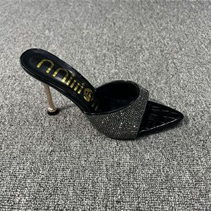 Sandales à talons hauts en strass pour femmes, chaussures de plage de luxe, escarpins, prix de gros, chine - Product Image 5