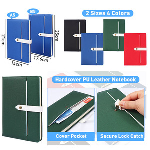 Cuaderno de Cuero Premium con Papel Grueso de 80 g/m², MOQ Bajo, Tamaños A5 y B5, para Estudiantes, Profesionales, Amigos y Colegas, con Bolsillo Frontal - Product Image 2