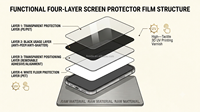 Film hydrogel de protection d'écran pour téléphone portable, motif texturé 3D, vernis, confidentialité, 120x180mm, pour machine de protection d'écran