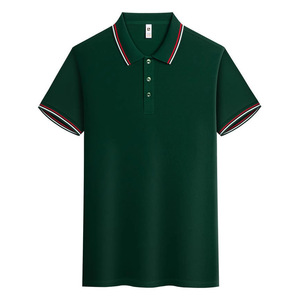 Polo Shirt Solid Color Polyester Short Sleeve Contrast Trim Daily Wear - Product Image 3