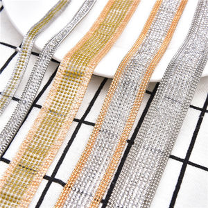 Cinta termoadhesiva de pedrería y cadena de cuentas de cristal termofijable al por mayor para vestidos de novia, <span class=keywords><strong>ropa</strong></span>, cinturones, pantalones, zapatos y adornos para bailes - Product Image 4