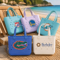 Sac de plage en EVA avec logo personnalisé, imperméable, lavable, sac à main en silicone, grande capacité, sac de piscine d'été, fournisseur en gros OEM