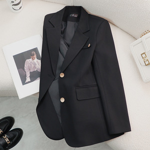 Women's Purple Blazer Solid Color Polyester Anti-Wrinkle Spring Autumn Street Style Must Have - Product Image 3