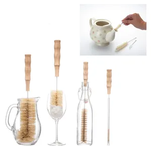 Sisal Bristle Sports Flexible Water Bottle Cup Cleaning Brush