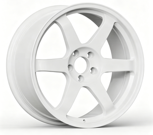 Juwa ล้อ <span class=keywords><strong>Te37</strong></span>แข่งรถโฟล์คสำหรับ M3/M4/F80/F82/เทสลารุ่น S JDM ขนาด25มม. สีขาว5X120 5X114.3 18นิ้ว - Product Image 1