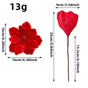 Fiori artificiali addobbi fiori di natale fiori di natale ghirlande ghirlanda <span class=keywords><strong>accessori</strong></span> - Product Image 6