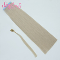 Dernier stock important de qualité supérieure # Extensions de cheveux blondes 613 Remy à bandes adhésives, 100% cheveux humains Remy double épaisseur
