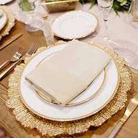 Assiette de Banquet de compote irrégulière de mode 13 pouces assiettes de chargeur en plastique or pour assiettes à dîner, mariage