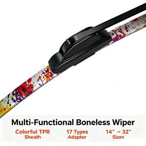 Escobilla Limpiaparabrisas KCTION sin Estructura, Multifuncional, con Funda de <span class=keywords><strong>TPR</strong></span> Colorida, 17 Adaptadores, Caucho Natural de Grado A, Universal - Product Image 3