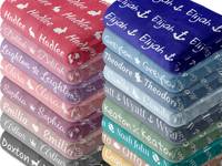 Couverture personnalisée pour bébé en peluche douce avec nom, couverture en polaire minky de luxe avec sublimation personnalisée