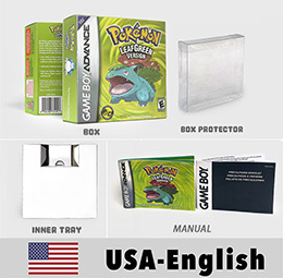USA FRA EUR NOE ESP ITA POKE Leaf Green Fire Red Ruby Emerald SAPPHIRE boîte et manuel pour GBA - Product Image 2