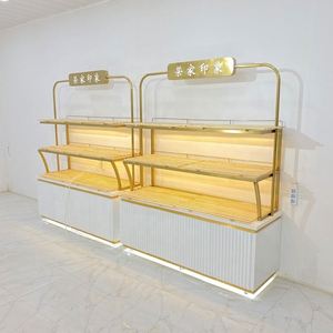 Tủ trưng bày bánh phong cách thiết kế nội thất toàn bộ cửa hàng với tủ lạnh thủy tinh cho bánh mì và bánh để trưng bày - Product Image 1