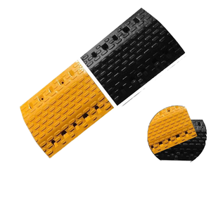 Jiadong bãi đậu xe xe khối cao su bánh xe Stopper Cáp dốc nhựa cao su tốc độ bumpers đường tốc độ di động bướu để bán - Product Image 5