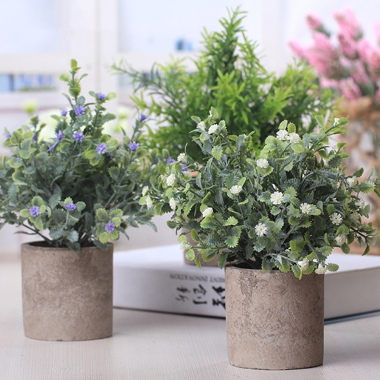 V-3273 Hot Sell Mini Artificial Potted Greenery Plants For House Decoration