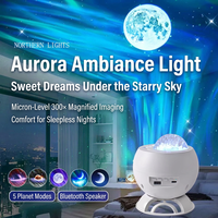 Projecteur d'étoiles Aurora bleu moderne rechargeable RGB, lumière d'ambiance pour table, veilleuse pour projets hôteliers