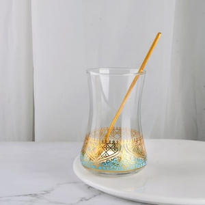 Bán buôn Thổ Nhĩ Kỳ ly cà phê thiết lập tùy chỉnh cốc cà phê thủy tinh đặt với <span class=keywords><strong>6</strong></span> cái cà phê thủy tinh và <span class=keywords><strong>6</strong></span> cái đĩa gốm - Product Image 3